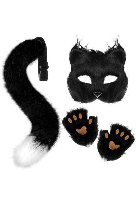 Déguisement Oreilles Et Queue Loup/Renard - Fausse Fourrure Pour Cosplay Halloween