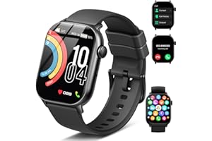 JUGEMAN Smart Watch for Men Women Answer/Make Calls, 1.96" HD Fitness Watch with Heart Rate/Sleep Monitor/Step Counter, Fitness Tracker 110+Sports Activity Trackers, IP68 Waterproof Smartwatch for Android/iOS