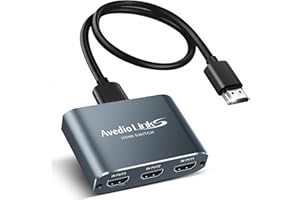 AVEDIO LINKS Switch HDMI 4K Aluminum, 4K@60HZ Switch HDMI 3 Ports Commutateur, 3 Entrées à 1 Sortie HDMI Switcher prend en charge HDCP 2.2, Full HD, HDR10, 18 Gbps, Sélecteur HDMI 4K pour Fire Stick, Xbox, PS5 etc