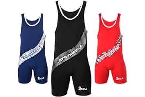2BOLD Wrestling Singlet Men’s MMA, Powerlifting, Wrestling, Athletic, Exercise Solid Bodywear Uniform Men’s Training Singlet