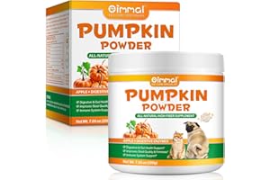 AERODYXM Pumpkin Powder for Dogs - Natural Digestive Health Support with Prebiotic Fiber, Support Gut Function & Tummy Health for Small to Large Breeds Dogs, Dog Digestive Supplement - 7.05 oz (200g)