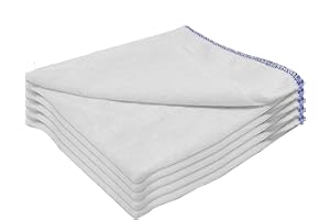 MEGA TREND MegaTrend Dish Cloth - Pack of 5 Heavy Duty 100% Pure Cotton Dish Cloths - Super Absorbent Double Layered Washing Kitchen Cloth - Machine Washable Cleaning Cloths for Home - Size: 30x30cm || Pack of 5