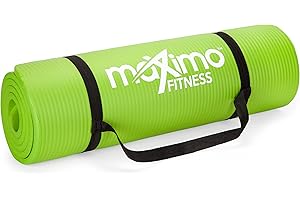 MAXIMO FITNESS Maximo mata do jogi, 12 mm, 15 mm, bardzo gruba mata do ćwiczeń, 183 x 60 cm, wielofunkcyjna mata do jogi dla mężczyzn, kobiet, antypoślizgowa mata do jogi, idealna do pilatesu, desek, rozciągania,