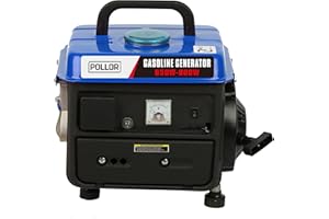 POLLOR 750W Petrol Generator 2.0 HP Portable 2 Stroke Engine Camping RV Portable
