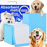 Retoo Dog Puppy Training Pads 40 x 60 cm, 100 Count PIPI Disposable 6 Layers, Leakproof and Absorbent, Quick Dry Surface, Ide