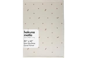 Ultramjuk babykrypmatta 200 x 150 x 2,5 cm, blommigt mönster | OEKO-TEX Standard 100-certifierad, fri från skadliga kemikalie