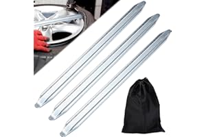 WHIZNOOK 3 Pièces Demonte Pneu, Demonte Pneu Voiture de 30 cm avec Sac de Rangement Noir, Portable Demonte Pneu Moto Facile à Utiliser Acier Au Manganèse Demonte Pneu Trottinette pour Motos, Vélos et Voitures