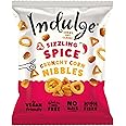 Indulge - Crunchy Corn Nibbles - Sizzling Spice Flavour - Gluten Free, Low Salt, Low Fat, Nut Free, Vegan - 20g x 8 bags (20g (Pack of 8), Sizzling Spice)