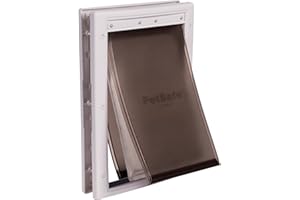 PetSafe - Puerta para Mascotas de Climas Extremos - Triple Abertura, Eficiente Energéticamente, Marco Personalizable - Mediana