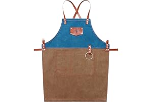 CPTDCL Delantal unisex de lona para restaurante de cocina barbacoa de cocina delantal de camarero Avental uniforme de trabajo babero (B)