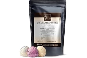 ‎EIS PERFECTO Eis Bindemittel für cremiges Speiseeis – Ohne Zusatzstoffe oder Chemie │ Vegan & glutenfrei │ Mit Guarkernmehl für Eis - & Johannisbrotkernmehl │ 200 g für bis zu 20 L Eis │Bindemittel Perfecto