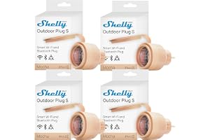 Shelly Outdoor Plug S Gen3 – 4-pack – Smart WLAN-uttag för utomhusbruk, IP44, matt certifierad, 12 A, 2 500 W, utomhusbelysning, effektmätning, automatisering utomhus, Alexa, Google