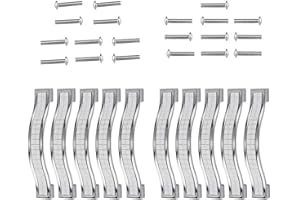 Psmgoods®, maniglie per cassetti e sportelli in stile europeo, in lega di zinco e strass di cristallo per armadio, credenza, mobili da cucina, Silver, 96MM-10PCS