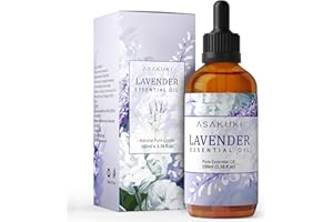 ASAKUKI Lavender Essential Oil 100ml, Natural Therapeutic Grade, Aromatherapy Oil Lavender for Better Sleep, Health Care, Relaxation, Ideal for Humidifier, Diffuser & Wellness