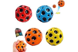 JUAEYIDDS 4 Stück Bouncy Ball Für Kinder Jump Ball Sprünge Gummiball Mini Bouncing Ball Toy Hüpfbälle Bouncy Balls Space Ball Moonball for Kids Pets Party Gift （7cm） (A)