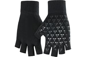 Fingerlösa handskar,svarta fingerlösa handskar Termiska fingerlösa handskar för kvinnor Körhandskar Fingerlösa handskar för m