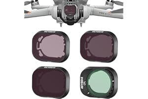 REYGEAK Lot de 4 filtres ND CPL pour DJI Mini 4 Pro - ND8 ND64 ND256 CPL - Filtres polarisants et à densité Neutre - Accessoires d'objectif de Drone - Verre Optique HD Multicouche