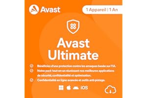 Avast Ultimate 2025 | 1 appareil | Antivirus| 1 An | Code d'activation envoi par email