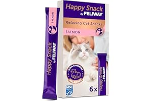 Happy Snack by FELIWAY – Gustosi snack calmanti per gatti, 6 stick – Aiuta il tuo gatto a sentirsi più tranquillo e rafforza il legame tra di voi.