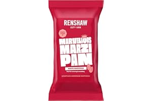 RENSHAW Ready Rolled White Marzipan Disc For 8” Cake, Marzipan for Cakes, Ready Rolled Marzipan ​- WHITE 500g