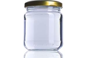 FERRAMENTA BONIFAZIO Barattoli in vetro per la conservazione da 212 ml in confezione da 120 pezzi con TAPPO ORO per conservare marmellata, peperoncino, pesto e non solo (120 pezzi da 212 ml)