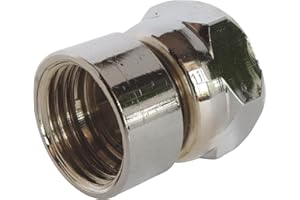 SOMATHERM FOR YOU, Raccords muraux droits en laiton - Lot de 2 - Écrou tournant 15/21 - Idéal pour robinetterie sur baignoire - Compatible eau chaude et froide - Gris/Argent