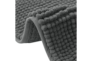 FlintronicTappeto Antiscivolo in Ciniglia, Bagno Tappetino Microfibra, Morbido e Lavabile in Lavatrice, 50 x 80 cm