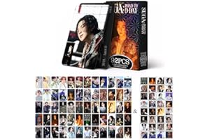 SCISSH 92PCS V JUNGKOOK Jimin JIN Suga J-HOPE RM 60pcs Photocards Greeting Cards Collection Mini Card Postcard Lomo Cards and 32pcs Stickers (suga)