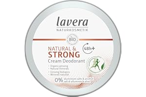 lavera, Crema deodorante naturale Strong vegan naturale biologico ginseng minerali naturali senza alluminio, 48 ore, protezione deodorante 50 ml, 1 pezzo