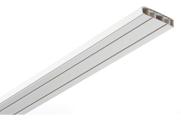GARDINIA gardinskenset, komplett set med 2-spårig skena, Inklusive monteringsmaterial, 120 cm