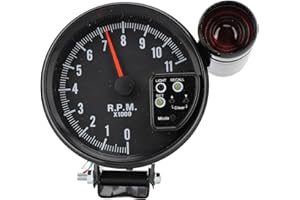 HEADERBS Contagiri per Auto da 12 V 5 Pollici Con Luce di Cambio Marcia a LED, Display a 7 Colori, Indicatore di Giri da 11 Giri/min