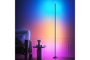 BEDEE Ośmiokątne lampy narożne LED z pilotem i aplikacją, 16 milionów ściemnianych świateł, idealne do sypialni, salonu, restauracji, kawiarni i sklepów, tworzące atmosferę ze zmianą kolorów i dekorację muzyczną