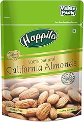 Happilo 100% Natural Premium California Dried Almonds 500g Pack Pouch | Premium Badam Giri | High in Fiber & Boost Immunity |