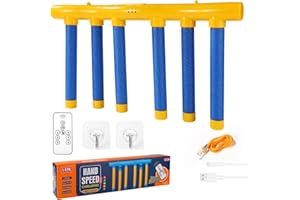 BTFO Drop Stick Reflex Game, 3 Adjustable Speed Reflex Catching Challenge Reaction Game Remote-Controllable Catch Falling Stick Game Hand Eye Coordination Trainning Toys Includes 12 Items(Blue & Yellow)