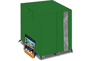 AXPQHL Cubierta Tanque Agua IBC, Tanque Agua Al Aire Libre Cubierta, Hecha De Tela Oxford 600d A Prueba De Agua, Antipolvo, Sol (Verde, 100 * 120 * 116 Cm)