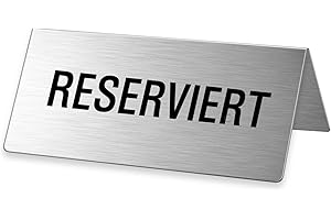 ‎OFFORM DESIGN OFFORM DESIGN Tischaufsteller Reserviert 85x40 mm Tischschild aus Edelstahl Nr.2658-1