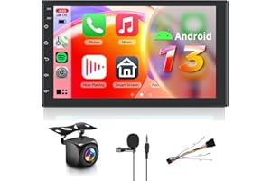 【8 rdzeni 4+64G】 Hodozzy Carplay Android Radio samochodowe 2 Din z ekranem dotykowym GPS, 7-calowy ekran dotykowy, radio samochodowe Bluetooth z systemem Android Auto/DSP/WiFi/RDS/FM/USB+kamera