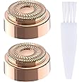 Facial Hair Remover Replacement Heads - Compatible with Gen 2 Finishing Touch Flawless Facial Hair Removal Tool, Facial Hair Remover Replacement Heads for Women, 2 Count, Rose Gold