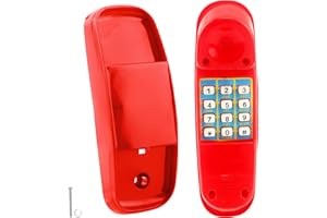 Haconba Swingset Phone Toys Playground Phone Pretend Treehouse Telephone Toy with Numeric Key for Outdoor Playground Jungle Gym Accessories (Red)