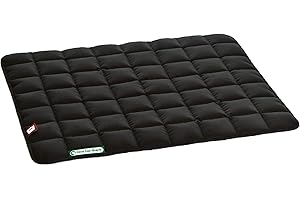 Doctor Bark Hundedecke – weiche, hochwertige Hundematte für mittlere Hunde, robuste Indoor-Outdoor Liegedecke, waschbar bis 95 °C (Gr. M, 80x70 cm, Schwarz)