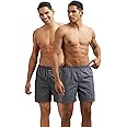 Jockey 1223 Men's Super Combed Mercerized Cotton Woven Checkered Boxer Shorts with Side Pocket (Pack of 2)