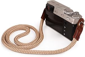 MegaGear Sangle d'épaule Bandoulière ou Tour de Cou en Cuir véritable pour Appareil Photo SLR, DSLR Sierra Series Mixte
