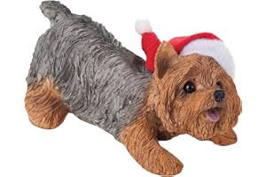 Sandicast julprydnad, harts, Yorkshire terrier (Crouching)