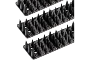 OFFO Dissuasori Piccioni, Spuntoni per Piccioni 3,0m,Piccioni Dissuasori Balcone,Dissuasore per Piccioni per Balconi, Tetti, Finestre e Recinzioni, Nero