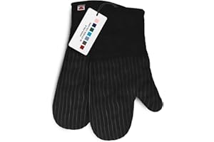 Big Red House Gantes De Cuisine, Gants De Four De Résistance À La Chaleur De 232 C, Une Paire Noir