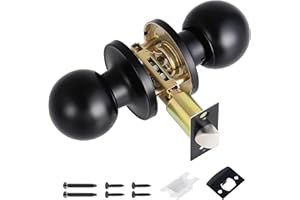 Faankiton Matowa klamka do drzwi, zestaw wewnętrznych gałek do drzwi, gałka do drzwi wewnętrznych, zestaw zamków do drzwi wejściowych, zestaw zamków do drzwi wewnętrznych ze stali nierdzewnej, 1 szt.