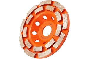 Concrete Diamond Grinding Cup Wheel,BRSCHNITT 115mm Angle Grinder Diamond Double Row Cutting Wheel for Grinding/Polishing/Cleaning Surface Grinding Granite, Concrete,Stone,Cement,Marble,Rock