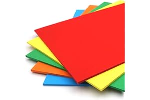 Rothmill A4 Coloured Card Stock, 280gsm Weight and 350 Micron Thickness, Multicoloured Card Pack with 5 Bright Colours, Ideal for Arts and Craft, Office and Stationery Use - 50 Sheets