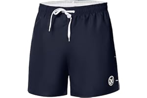 Ladeheid Costume Uomo Mare Corto con Taschino, Medium Drawstring, Fodera in Rete, Costumi da Bagno, Boxer per la Spiaggia, la Piscina e Il Surf LA40-198