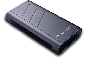 ‎VERBATIM Verbatim TurboMetal Portable SSD, 2 TB, extrem schnell, Lesen bis 3700 MB/s, Schreiben bis 3600 MB/s, Externe Festplatte USB 4.0, 40 Gbps, für Mac, PC, Laptops, Smartphone & Spielekonsolen